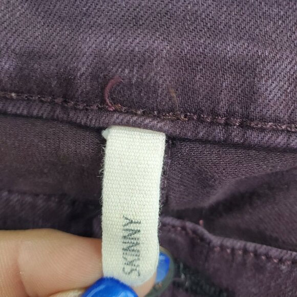 Rag & Bone Womens Purple Mid Rise Skinny Leg Jeans Sz 28 Stretch Denim Pants - Picture 9 of 12
